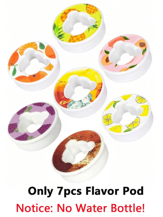 1pc Gradient Air Water Bottle With 1PC Random Bear Shape Scented Flavor Pods Drinks Bottles Outdoor 0 Sugar 0 Calorie Water Cup