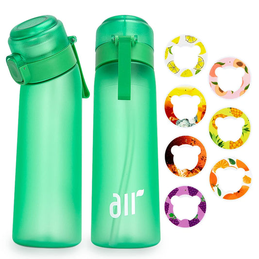 1pc Air Water Bottle With 1pc Random Flavor Pods Portable Transparent Water Cup With Straw Leak Proof for Outdoor Sports
