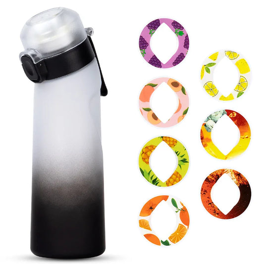 1pc Air Water Bottle With 1pc Random Flavor Pods Portable Transparent With Straw Leak Proof Suitable for Outdoor Sports