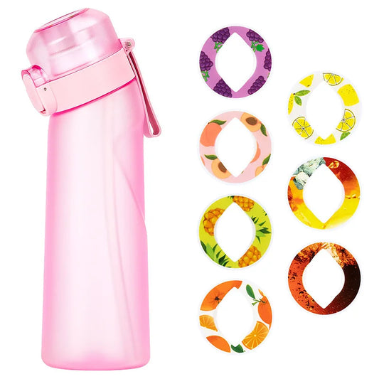 1pc Air Water Bottle With 1pc Random Flavor Pods Portable Transparent With Straw Leak Proof Suitable for Outdoor Sports